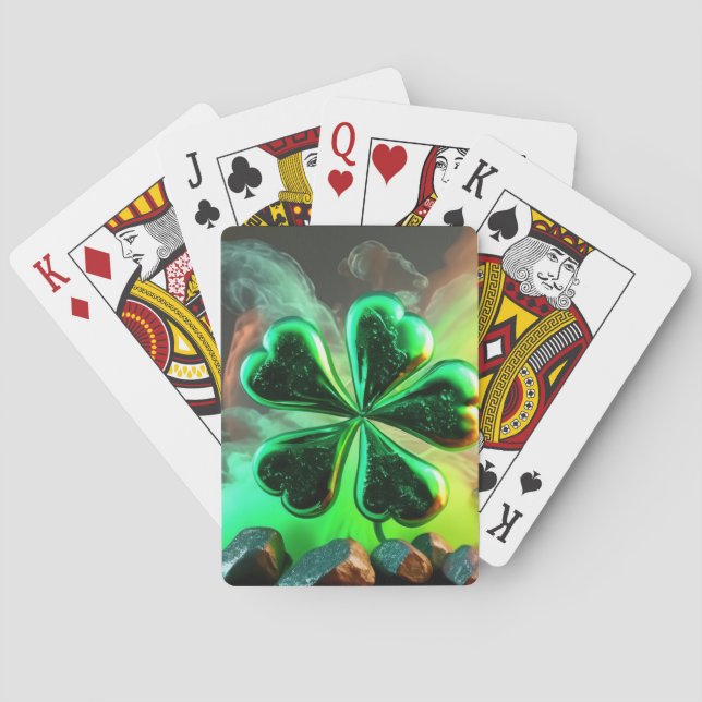 Baraja De Cartas Explosión de Shamrock (Reverso)