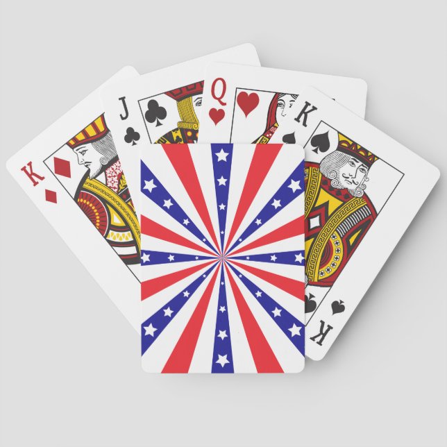 Baraja De Cartas Explosión de sol patriótico (Reverso)