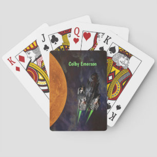 Baraja De Cartas Explosión de un cohete en el espacio exterior - Co