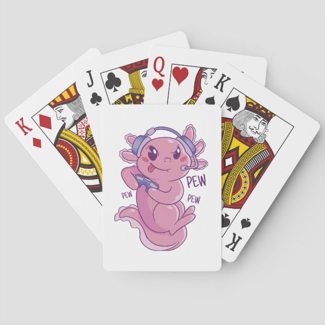 Baraja De Cartas Explosión del desafío Axolotl Gamer (Reverso)