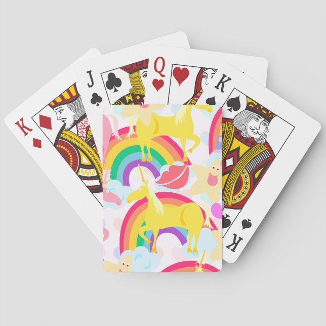 Baraja De Cartas Explosión en el arcoiris de Unicornio de 8000 (Reverso)