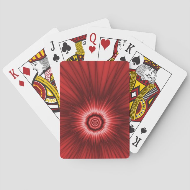 Baraja De Cartas Explosión roja de las tarjetas de juego (Reverso)