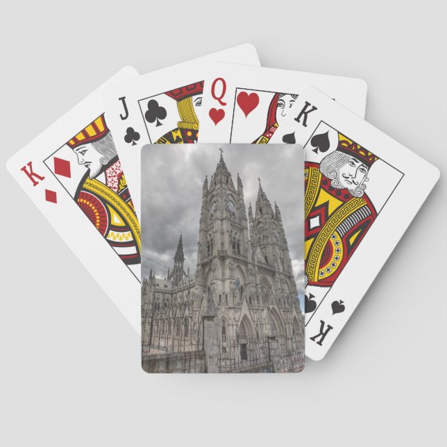 Baraja De Cartas Exterior de la Basílica en Quito, Ecuador (Reverso)