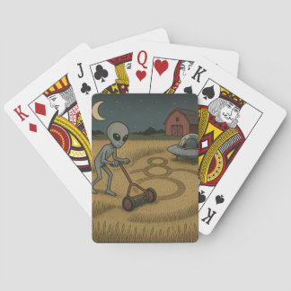 Baraja De Cartas Extraño espacial gracioso de la ciencia ficción de