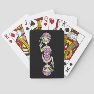 Baraja De Cartas Extraterrestre muestra la Señal de Paz con la Mano