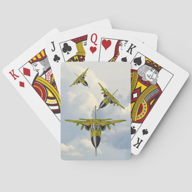 BARAJA DE CARTAS F111 COMBATIENTES EN LA CARA (Reverso)