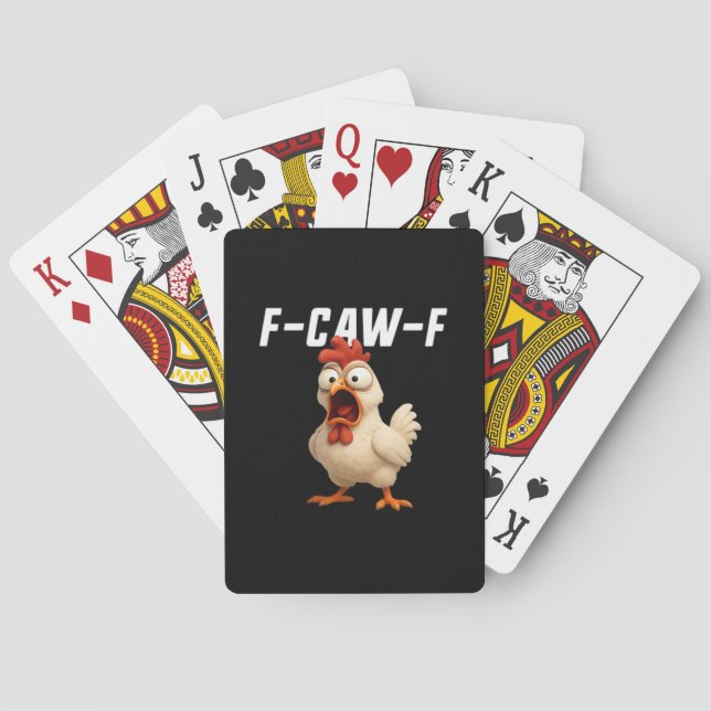 Baraja De Cartas F-Caw-F Chicken Funny Chicken F-Caw-F Gear Creativ (Reverso)