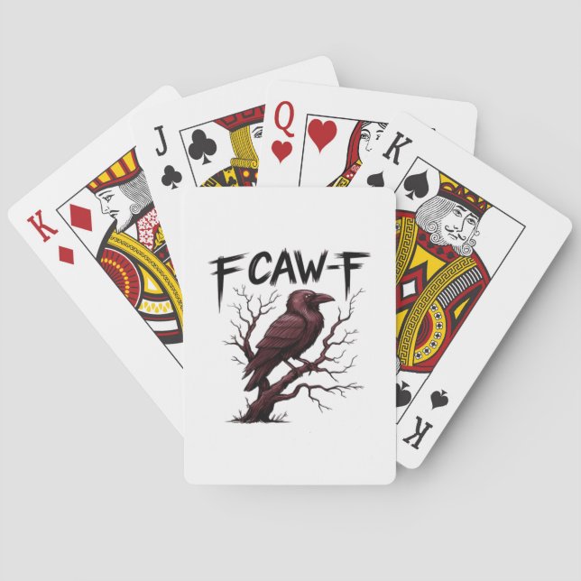 Baraja De Cartas F-Caw-F Clásico Cuervo (Reverso)