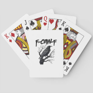 Baraja De Cartas F-Caw-F Cuervo Divertido Esencial Genial Único