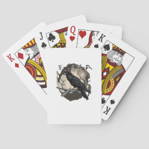 Baraja De Cartas F-Caw-F Cuervo divertido juego de palabras gótico 