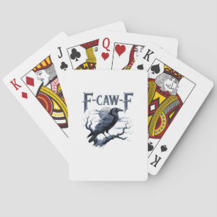 Baraja De Cartas F-Caw-F Cuervo Gótico Divertido Pájaro Halloween