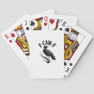 Baraja De Cartas F-Caw-F Cuervo Humor para Adultos Pájaro Divertido