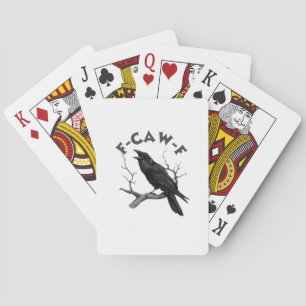 Baraja De Cartas F-Caw-F Cuervo Juego de Palabras Pájaro Divertido
