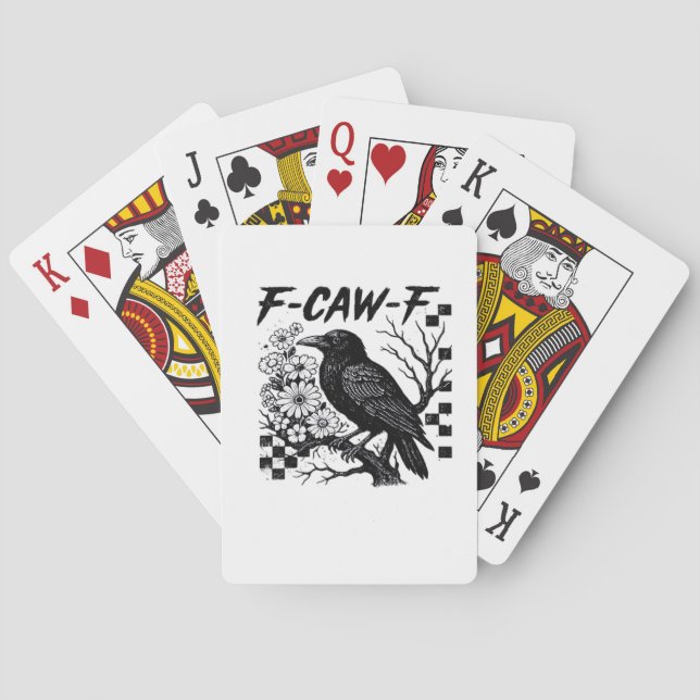 Baraja De Cartas F Caw F Essential Funny Trendy Style (Reverso)