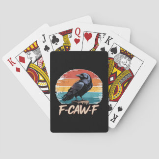 Baraja De Cartas F-Caw-F Humor Divertido Cuervo Gótico Retro Clásic