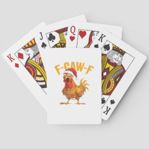 Baraja De Cartas F-Caw-F Navidad Gallina Divertida Navidad Esencial
