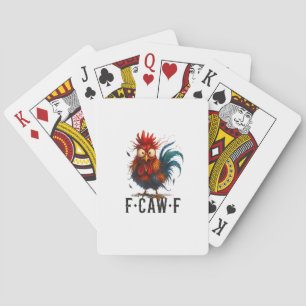 Baraja De Cartas F-Caw-F Pollo Gallo Meme Divertido