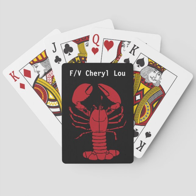 Baraja De Cartas F/V Cheryl Lou: Thunder_Cove langosta (Reverso)