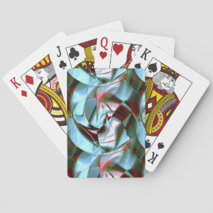 Baraja De Cartas Fábrica de menta plateada en formas abstractas y t