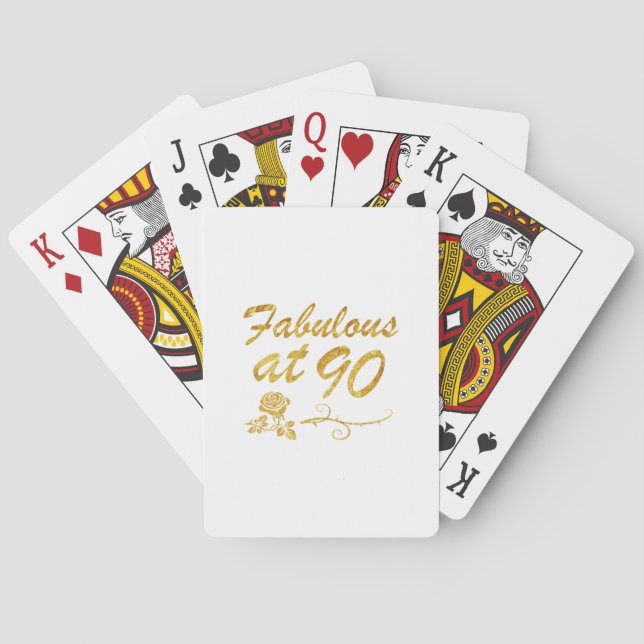Baraja De Cartas Fabuloso a los 90 años (Reverso)