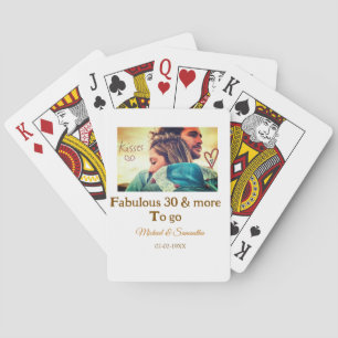 Baraja De Cartas Fabuloso aniversario de 30 años añadir fecha de fo