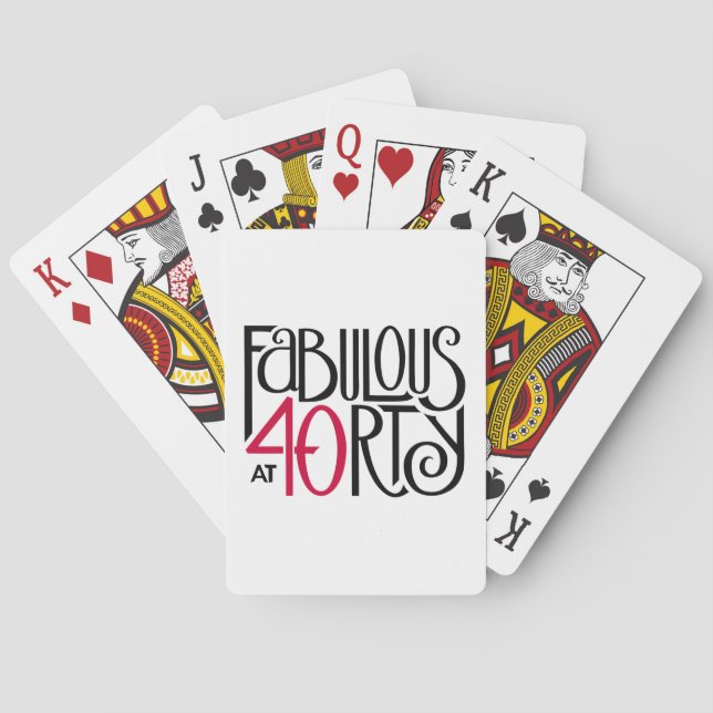 Baraja De Cartas Fabuloso con 40 rojos (Reverso)