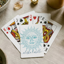 Baraja De Cartas Face y estrellas celestes holísticas y hermosas