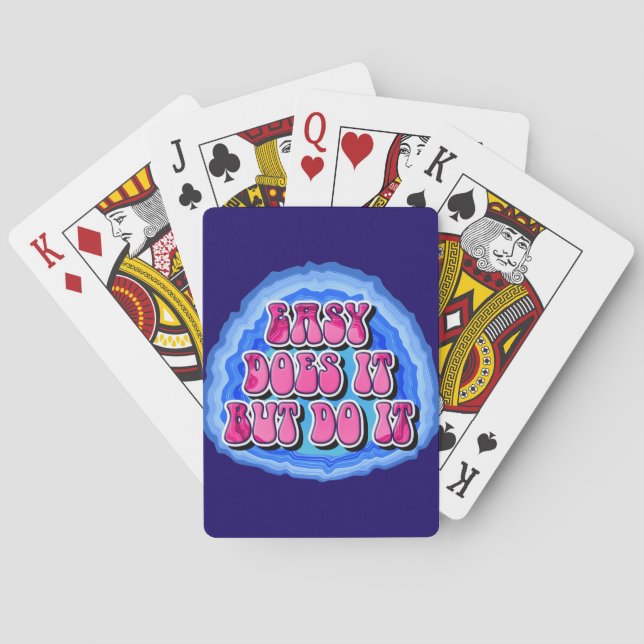 Baraja De Cartas Fácil Geode 12 Paso A Lema De Recuperación AA (Reverso)