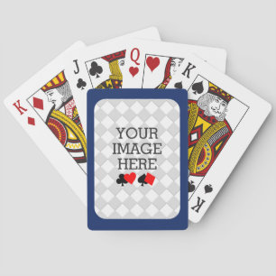 Baraja De Cartas Fácil hacer su propia cubierta temática azul en un