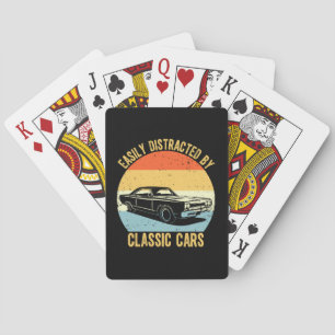 Baraja De Cartas Fácilmente Distraído Por Coches Clásicos