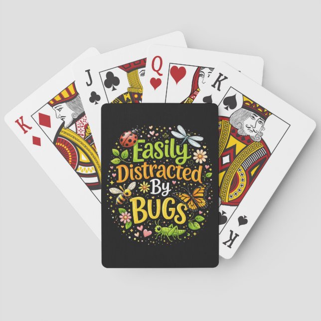 Baraja De Cartas Fácilmente Distraído por Insectos (Reverso)