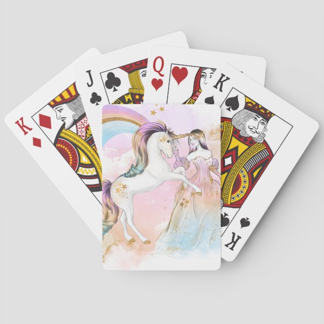 Baraja De Cartas Fairytale Unicorn Fantasy (Reverso)