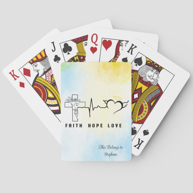 Baraja De Cartas Faith Hope Love (Reverso)