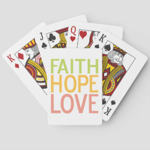 Baraja De Cartas Faith Hope Love Christian Inspirador Cards