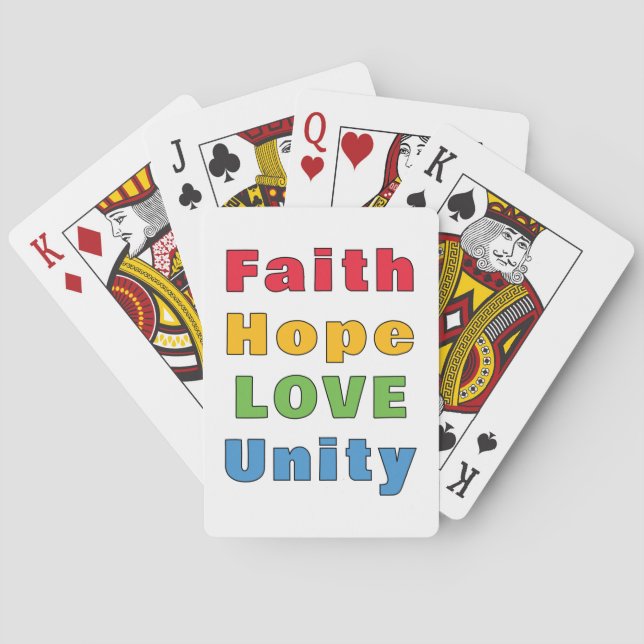 Baraja De Cartas Faith Hope Love Unity (Reverso)