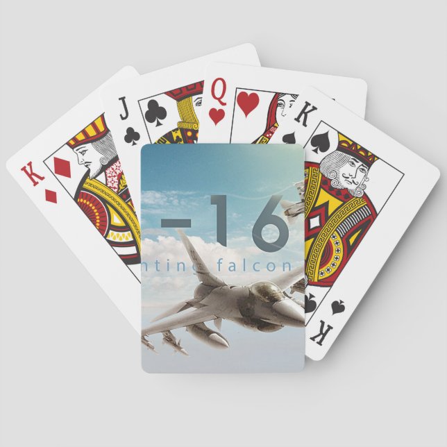 Baraja De Cartas Falcon de combate F-16 (Reverso)