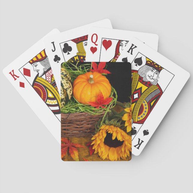 Baraja De Cartas Fall Harvest Sunflowers (Reverso)