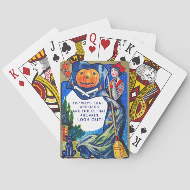 Baraja De Cartas Falln Look Out Halloween Time (Reverso)