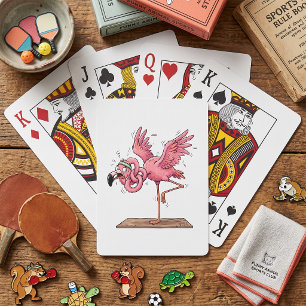 Baraja De Cartas Fallo divertido de yoga de flamenco en el entrenam