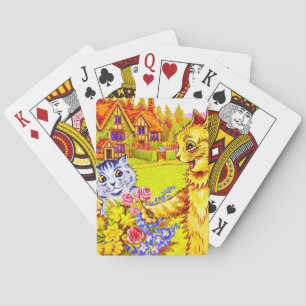 Baraja De Cartas Familia Cat en el Jardín