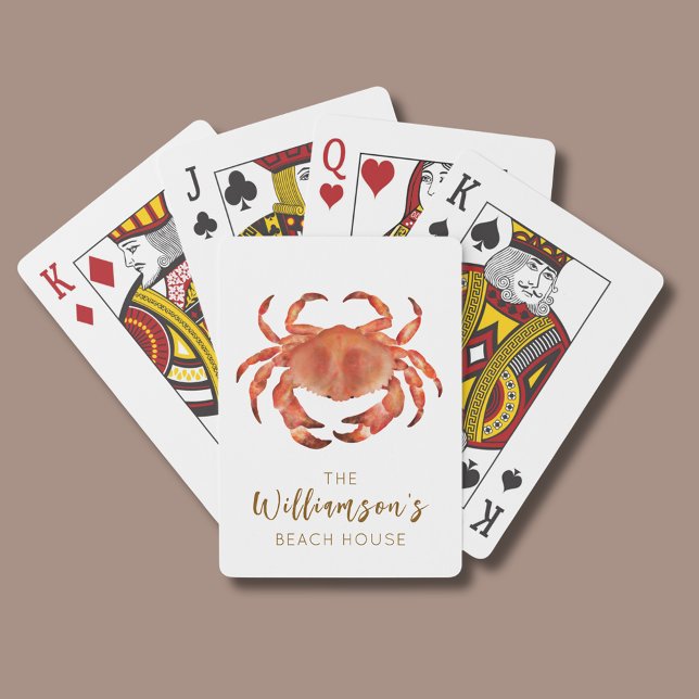Baraja De Cartas Familia Crab Beach House (Crab illustrated family playing cards)