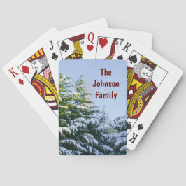 Baraja De Cartas Familia de escenas de invierno personalizable