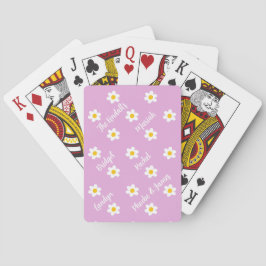Baraja De Cartas Familia de la cadena de margaritas rosas