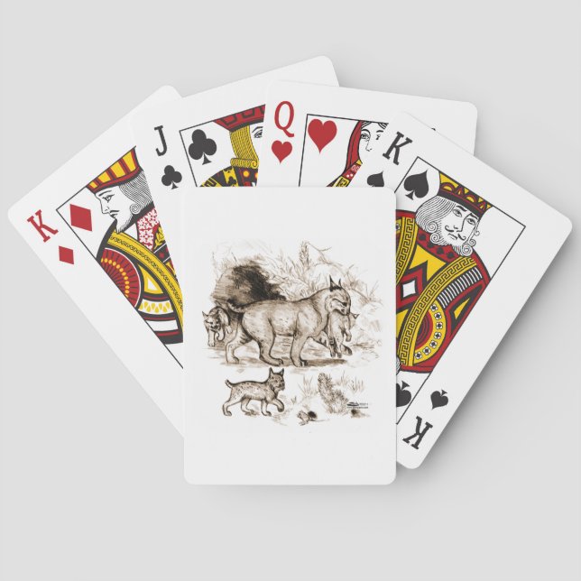 Baraja De Cartas Familia de Linces Rojos (Reverso)