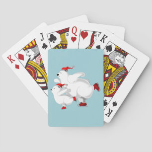 Baraja De Cartas Familia de oso feliz Navidad - Cuidada - Dibujo