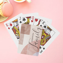 Baraja De Cartas Familia de Personalizados de Mármol Geométrico de