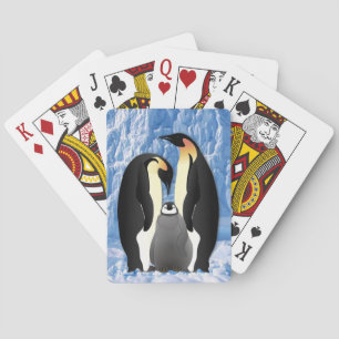 Baraja De Cartas familia de pingüinos