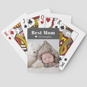 Baraja De Cartas Familia de plantillas de fotos Madre Minimalista m
