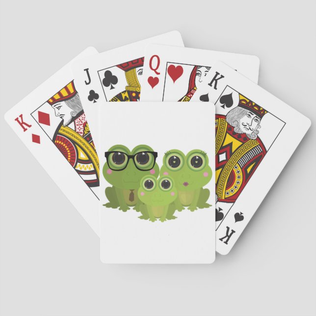 Baraja De Cartas Familia de ranas (Reverso)