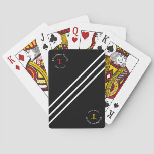 Baraja De Cartas familia de rayas y monogramados